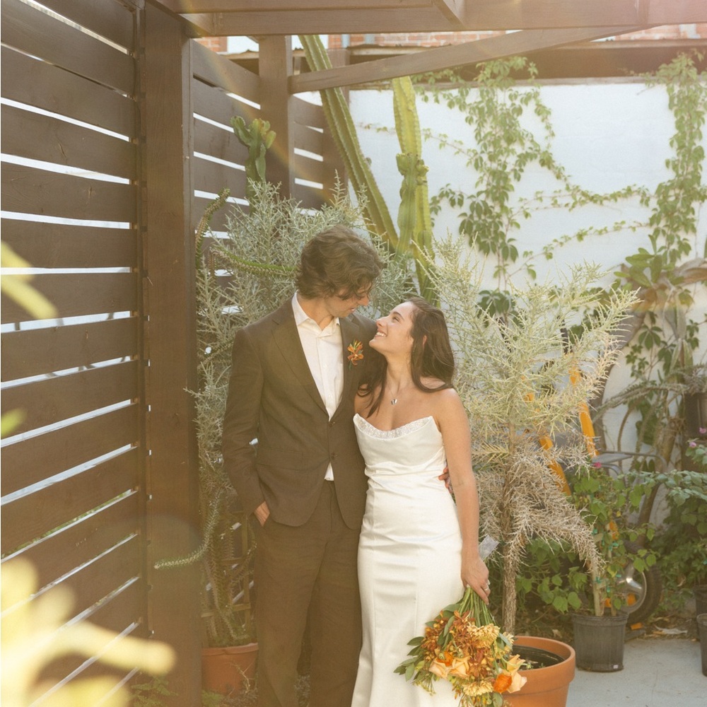 ABS Allen Schwartz White Wedding Dress